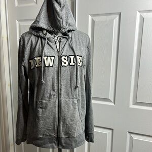 Disney Musical Movie Newies Gray Zip-Up Hoodie M